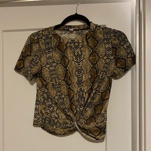 snake skin crop top